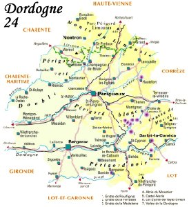 Dordogne, Aquitaine, Cartes des d�partements de France, Carte de France,  itin�raire, shopping art, shopping antiquit�s, shopping art antiques, art shopping, antiques shopping, art antiques shopping in France, map, maps,
