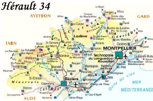 H�rault, Languedoc Roussillon, Cartes des d�partements de France, Carte de France,  itin�raire, shopping art, shopping antiquit�s, shopping art antiques, art shopping, antiques shopping, art antiques shopping in France, map, maps,