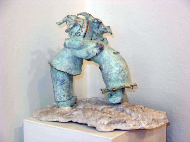Fran�oise Guinot, artiste, sculptrice, galerie d'art kallist� 21, titre de l'oeuvre, Calin
