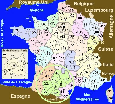 carte du département 09