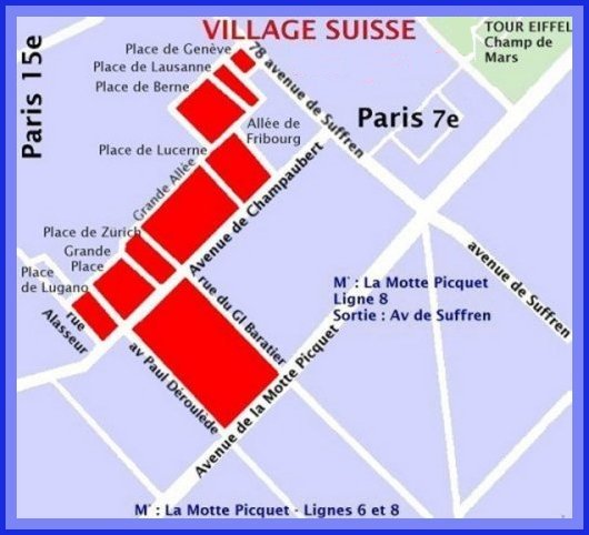 Village Suisse, Antiquits et Objets d'art, Art Antiquits, Art Antiques, Tour Eiffel, Champ de Mars, Exposition Universille de 1900,